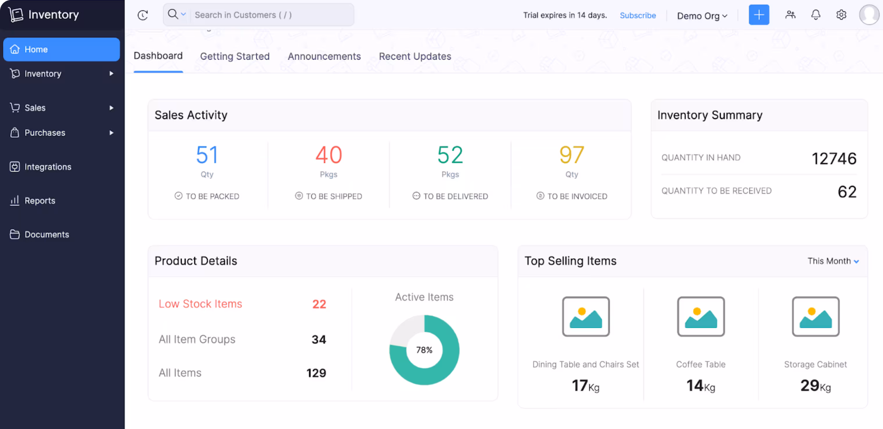 OMS Dashboard Interface